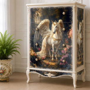 Vintage Blue Winged Pegasus Greek Mythology Tissue Paper