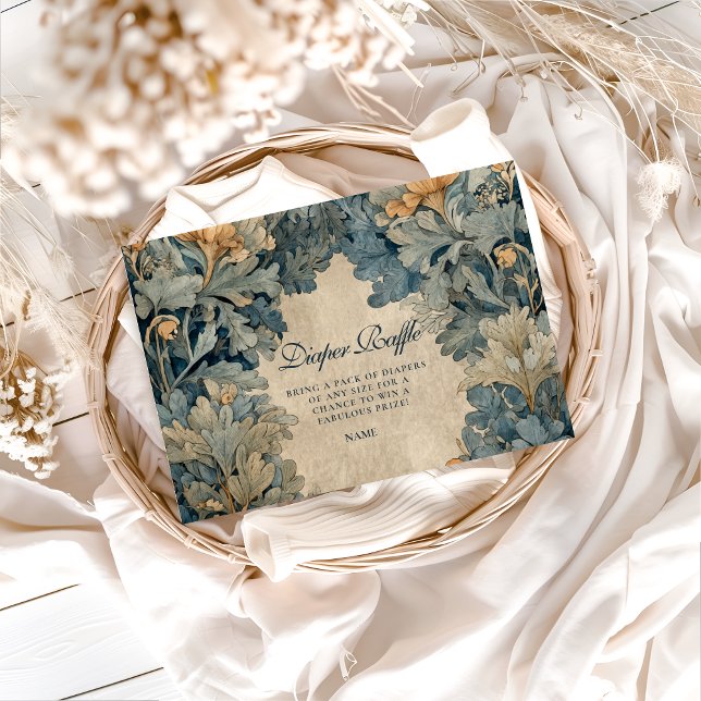Vintage Blue Woodland Diapper Raffle  Enclosure Card (Creator Uploaded)