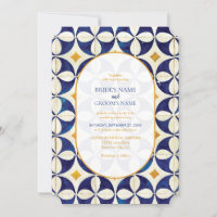 Vintage Blue & Yellow Portuguese Pattern Wedding