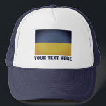 Vintage blue yellow Ukrainian flag trucker hat<br><div class="desc">Vintage blue yellow Ukrainian flag trucker hat. Ukraine country flag with custom text.</div>