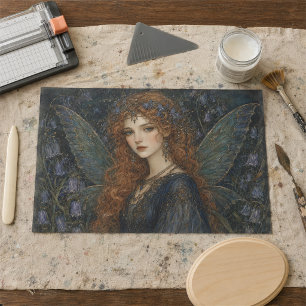 Vintage Bluebell Fairy in Enchanted Woodland Tissue Paper