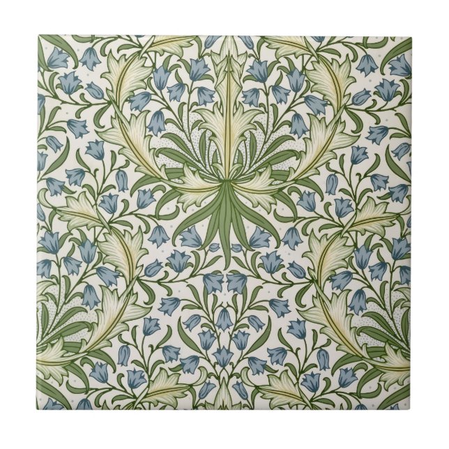 Vintage Bluebells  Tile (Front)