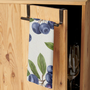 Vintage Blueberry Botanical Seamless Tea Towel