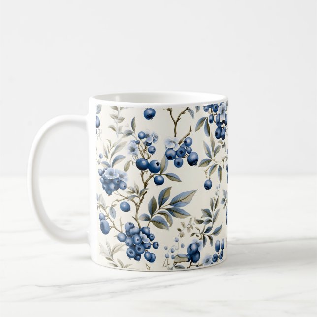 Vintage Blueberry  Coffee Mug (Left)