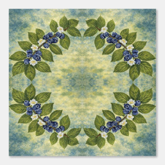 Vintage Blueberry Wreath Wallpaper