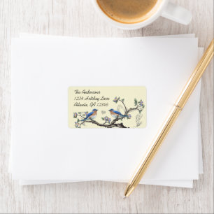Vintage Bluebird Love Birds Enchanted Forest RSVP Label