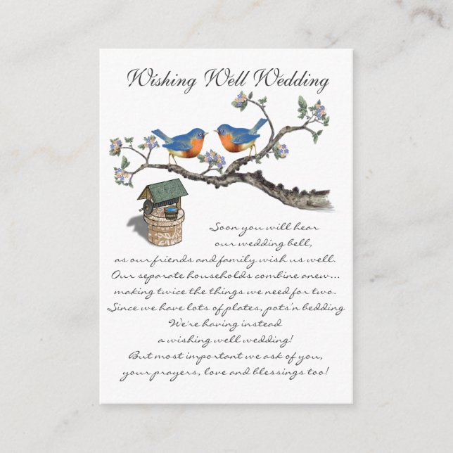 Vintage Bluebirds Wishing Well, Website Insert (Front)