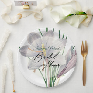 Vintage blumen   paper plates