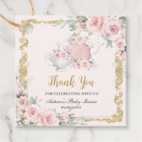 Vintage Blush Floral High Tea Party Baby Shower 