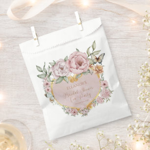 Vintage Blush Peony Bridal Shower Tea Party Favour Bags