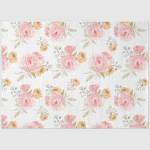 Vintage Blush peony floral decoupage Tissue Paper