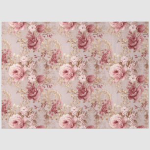 Vintage Blush peony floral decoupage Tissue Paper