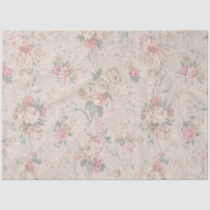 Vintage Blush peony floral decoupage Tissue Paper