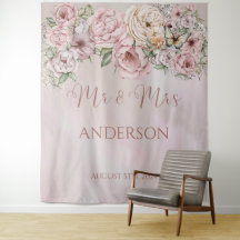 Vintage Blush Peony Wedding Backdrop