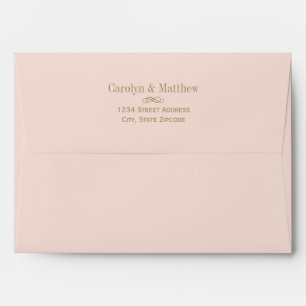 Vintage Blush Pink Antique Flourish Wedding Envelopes