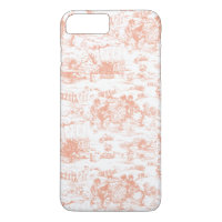 Vintage Blush Pink French Toile