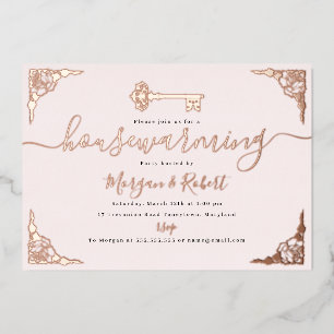 Vintage Blush Pink Key Housewarming Party 