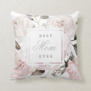 Vintage Blush Pink Watercolor Roses   For Mom Cushion