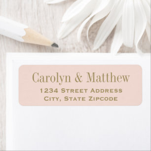 Vintage Blush Pink Wedding Return Address