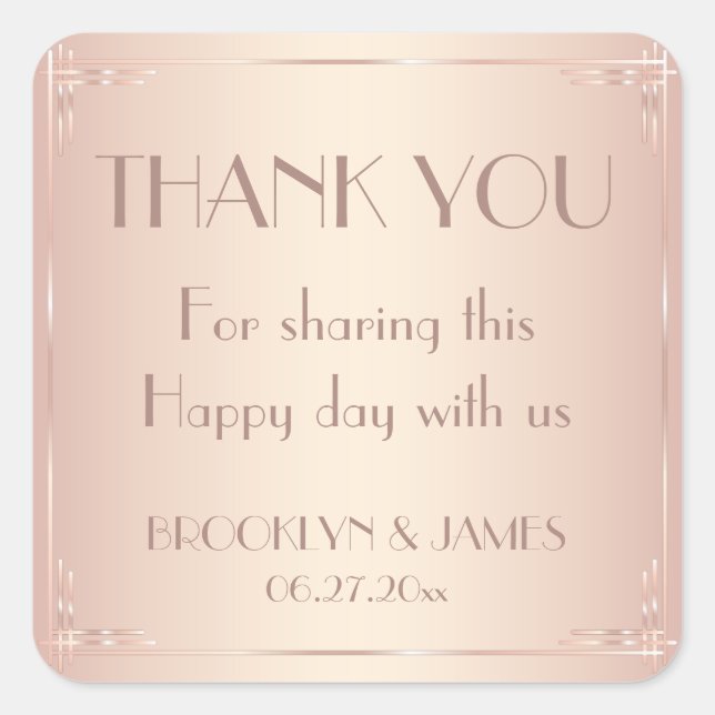 Vintage Blush Wedding Stickers (Front)