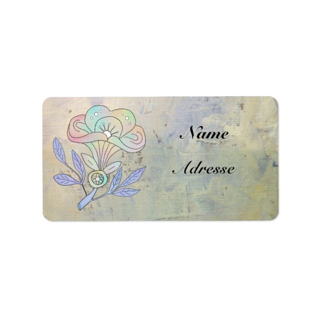 Vintage Blüte  Label (Front)