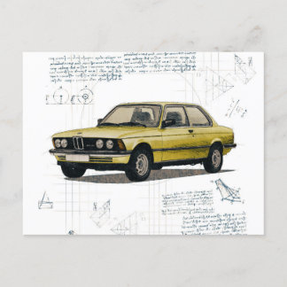Vintage BMW Car Vehicle Postcard