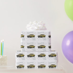 Vintage BMW Car Vehicle Wrapping Paper