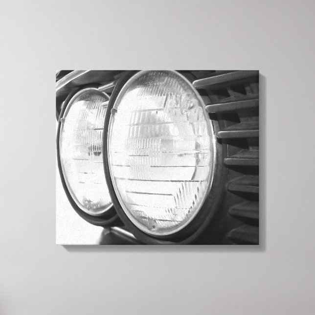 vintage BMW headlights canvas (Front)