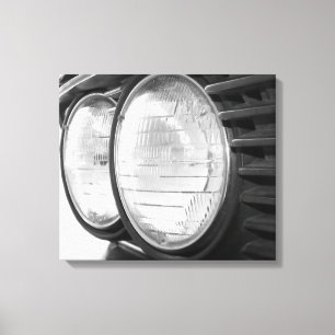 vintage BMW headlights canvas Print