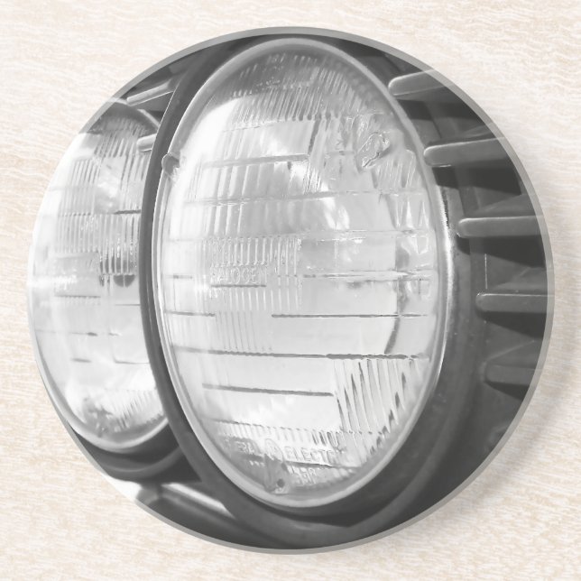 vintage BMW headlights coaster (Front)