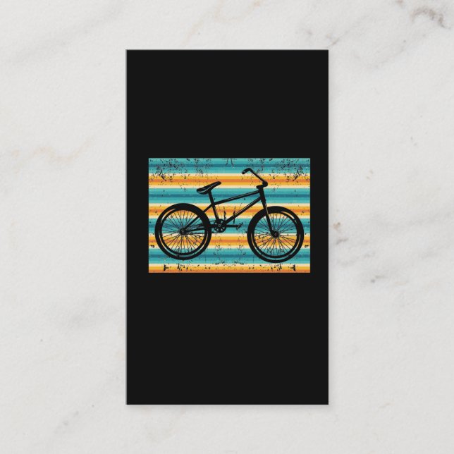 Vintage BMX Bike Racer Cycling Fan Business Card (Front)