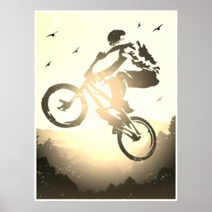 Vintage Bmx Bike - Retro Bmx Poster Print