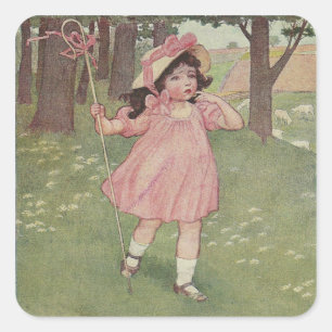 Vintage Bo Peep Square Sticker