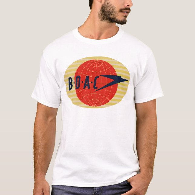 Vintage BOAC Airline Logo T-Shirt (Front)