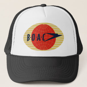 Vintage BOAC Airline Logo Trucker Hat