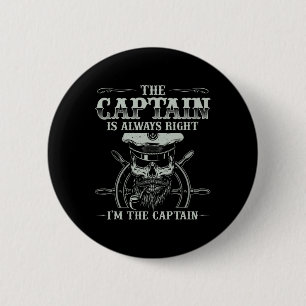 Vintage Boat Captain Shirt Men Boating Funny Boat 6 Cm Round Badge