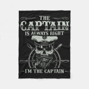 Vintage Boat Captain Shirt Men Boating Funny Boat Fleece Blanket
