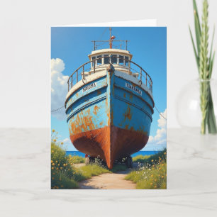 Vintage Boat Fathers Day Card