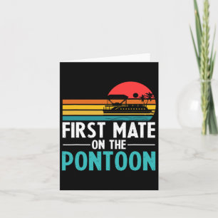 Vintage Boating Party Retro First Mate On The Pont Card