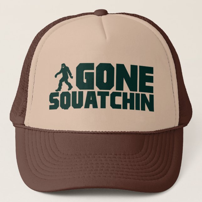 vintage Bobo GONE SQUATCHIN Hat Finding Bigfoot (Front)