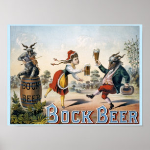 Vintage Bock Beer Poster