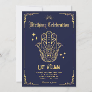 Vintage Bohemian art symbols Invitation