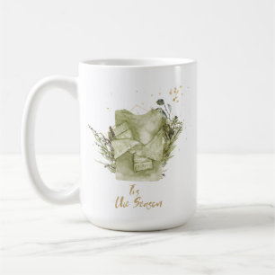 Vintage Bohemian Christmas Watercolor Gift Coffee Mug