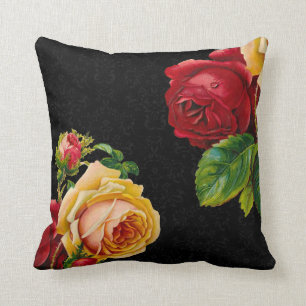 Vintage Bohemian Roses Design Cushion