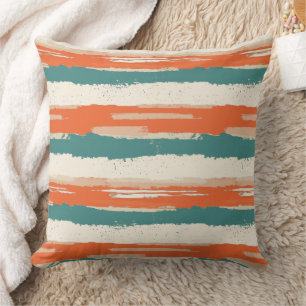 Vintage Bohemian Watercolor Striped (2) Cushion