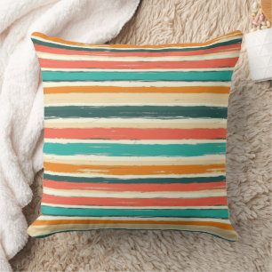 Vintage Bohemian Watercolor Striped (3) Cushion