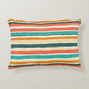Vintage Bohemian Watercolor Striped (3) Decorative Cushion