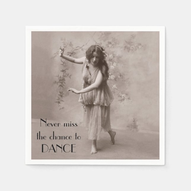 Vintage Bohemian Woman Napkin (Front)