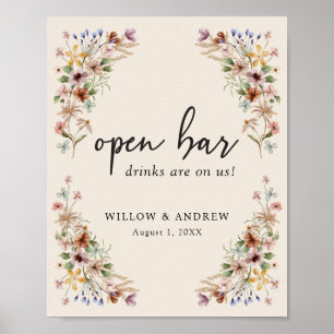 Vintage Boho Bar Poster