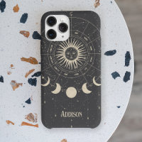 Vintage Boho Celestial Zodiac Sun Moon Phase